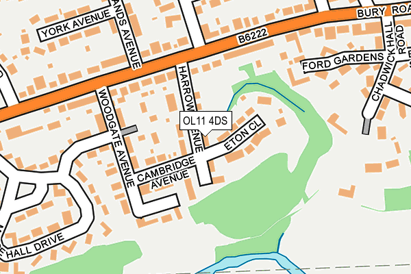 OL11 4DS map - OS OpenMap – Local (Ordnance Survey)