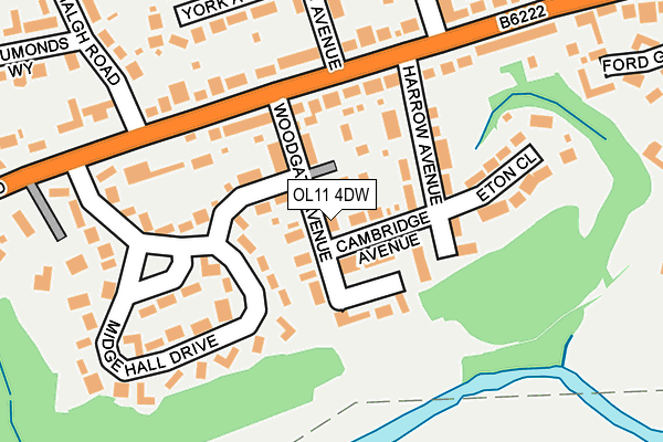 OL11 4DW map - OS OpenMap – Local (Ordnance Survey)