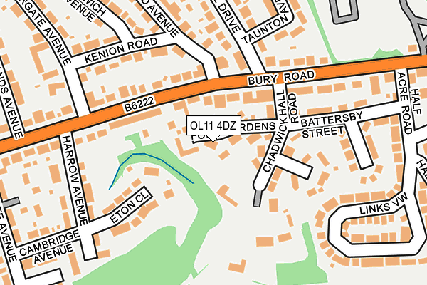 OL11 4DZ map - OS OpenMap – Local (Ordnance Survey)