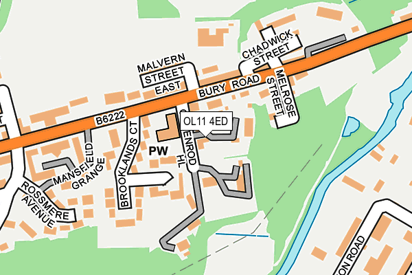 OL11 4ED map - OS OpenMap – Local (Ordnance Survey)