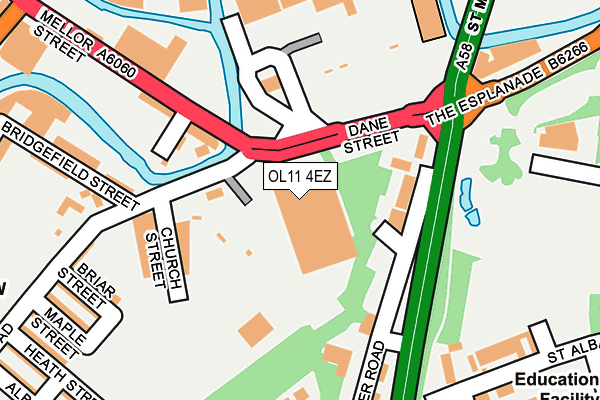 OL11 4EZ map - OS OpenMap – Local (Ordnance Survey)