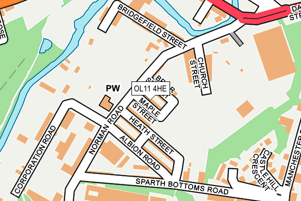 OL11 4HE map - OS OpenMap – Local (Ordnance Survey)