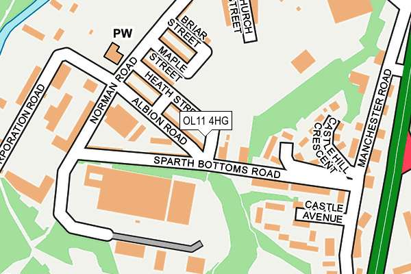 OL11 4HG map - OS OpenMap – Local (Ordnance Survey)