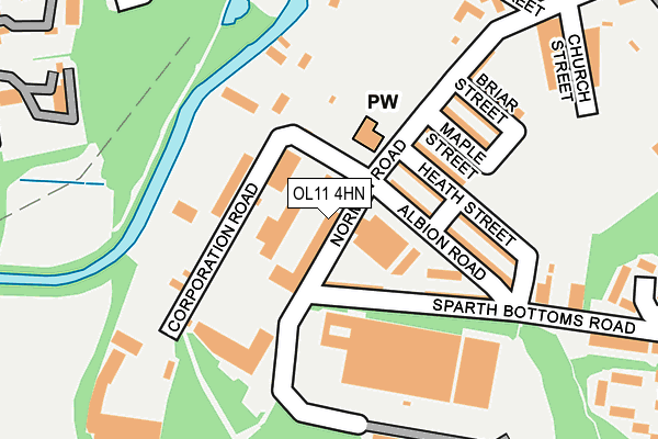 OL11 4HN map - OS OpenMap – Local (Ordnance Survey)