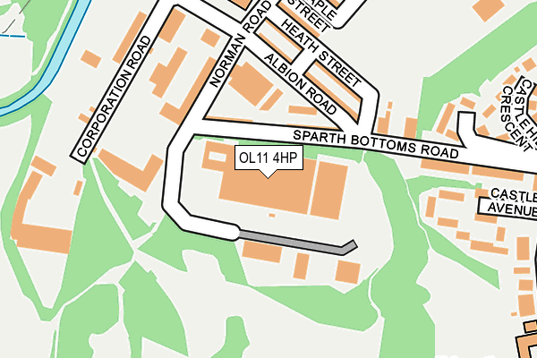 OL11 4HP map - OS OpenMap – Local (Ordnance Survey)