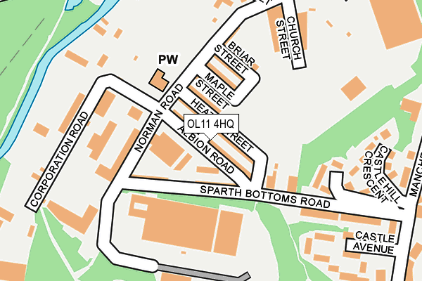 OL11 4HQ map - OS OpenMap – Local (Ordnance Survey)