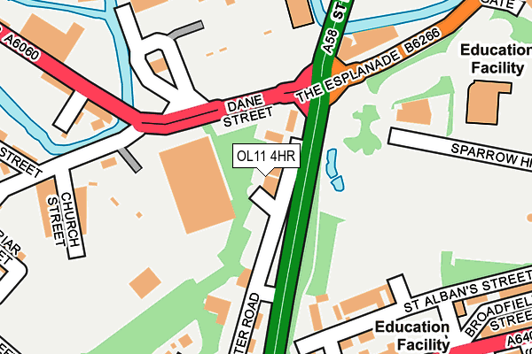 OL11 4HR map - OS OpenMap – Local (Ordnance Survey)