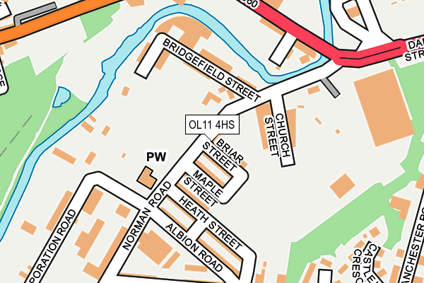 OL11 4HS map - OS OpenMap – Local (Ordnance Survey)