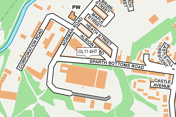 OL11 4HT map - OS OpenMap – Local (Ordnance Survey)