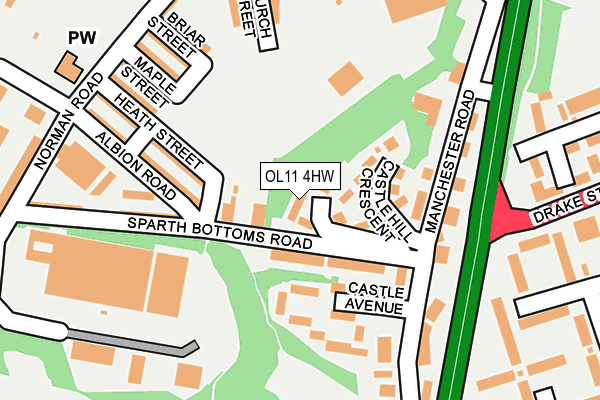 OL11 4HW map - OS OpenMap – Local (Ordnance Survey)