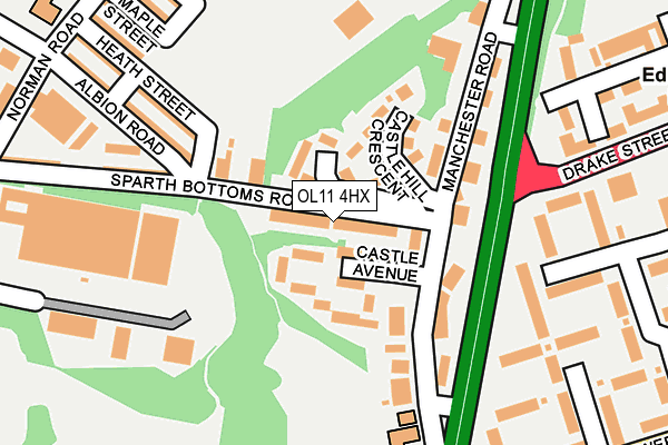 OL11 4HX map - OS OpenMap – Local (Ordnance Survey)