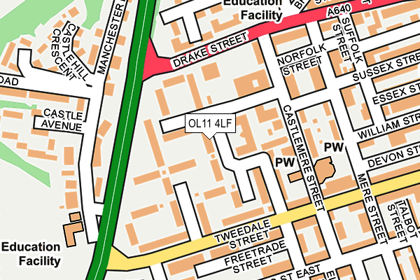 OL11 4LF map - OS OpenMap – Local (Ordnance Survey)