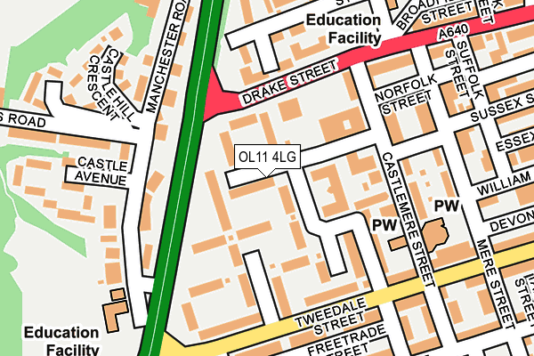 OL11 4LG map - OS OpenMap – Local (Ordnance Survey)