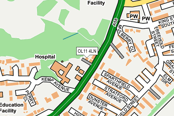 OL11 4LN map - OS OpenMap – Local (Ordnance Survey)