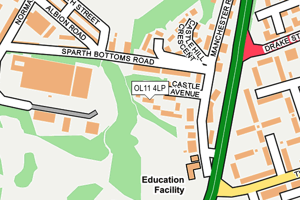 OL11 4LP map - OS OpenMap – Local (Ordnance Survey)