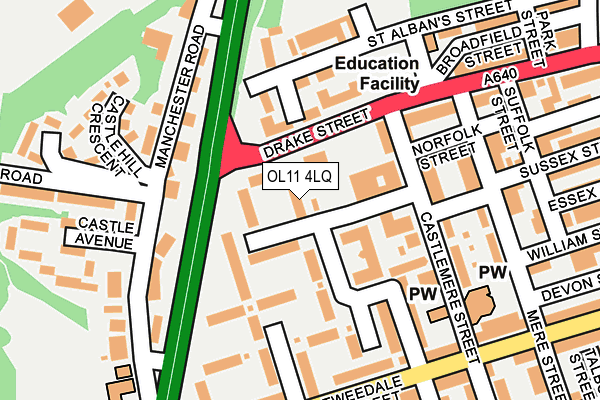 OL11 4LQ map - OS OpenMap – Local (Ordnance Survey)