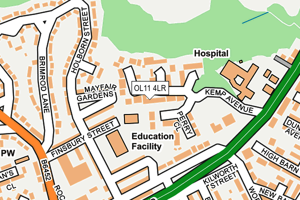 OL11 4LR map - OS OpenMap – Local (Ordnance Survey)