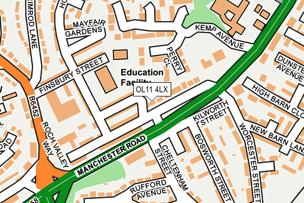OL11 4LX map - OS OpenMap – Local (Ordnance Survey)