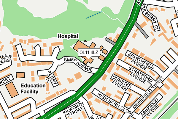 OL11 4LZ map - OS OpenMap – Local (Ordnance Survey)
