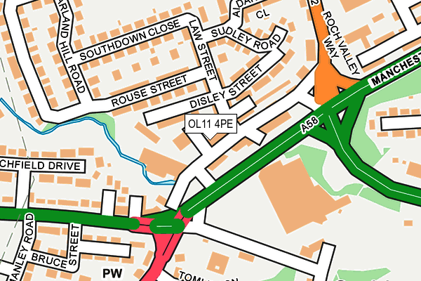 OL11 4PE map - OS OpenMap – Local (Ordnance Survey)