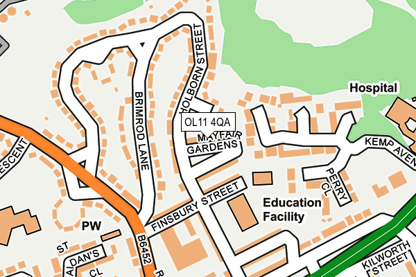 OL11 4QA map - OS OpenMap – Local (Ordnance Survey)