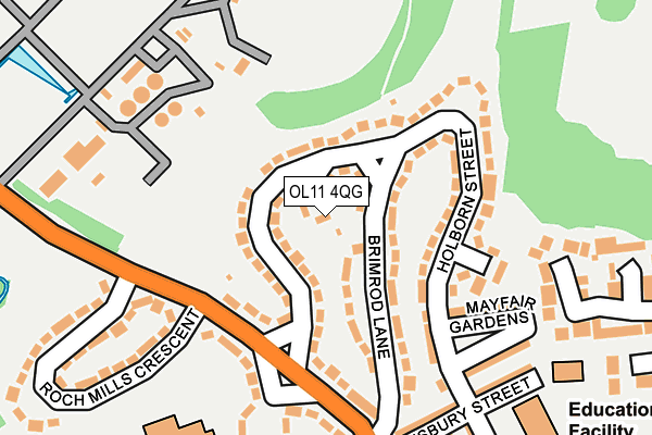 OL11 4QG map - OS OpenMap – Local (Ordnance Survey)