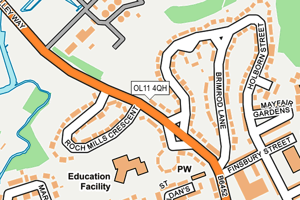 OL11 4QH map - OS OpenMap – Local (Ordnance Survey)