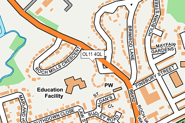 OL11 4QL map - OS OpenMap – Local (Ordnance Survey)