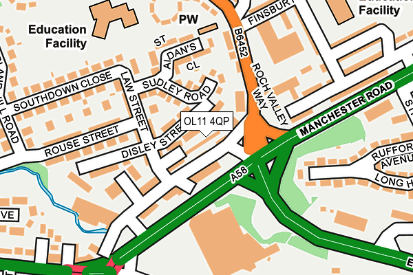 OL11 4QP map - OS OpenMap – Local (Ordnance Survey)