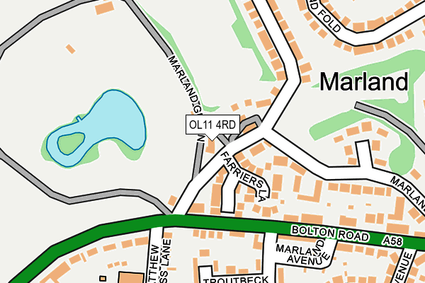 OL11 4RD map - OS OpenMap – Local (Ordnance Survey)