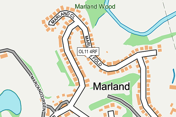 OL11 4RF map - OS OpenMap – Local (Ordnance Survey)