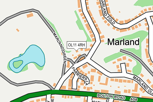 OL11 4RH map - OS OpenMap – Local (Ordnance Survey)