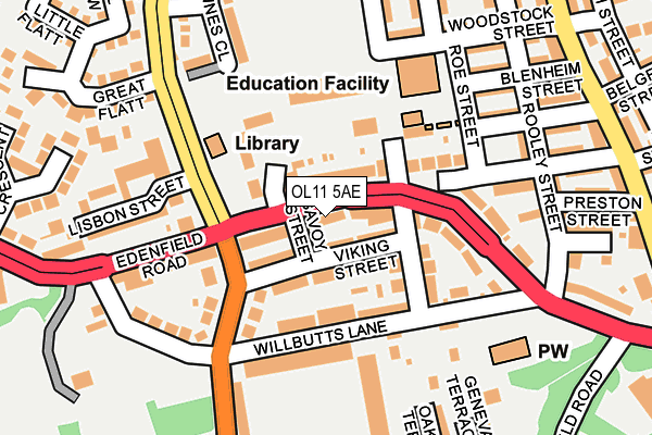 Map of PENNINE BUILDING & CONSTRUCTION LIMITED at local scale