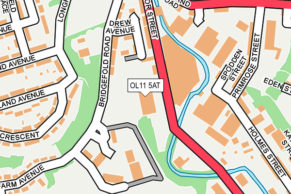 OL11 5AT map - OS OpenMap – Local (Ordnance Survey)