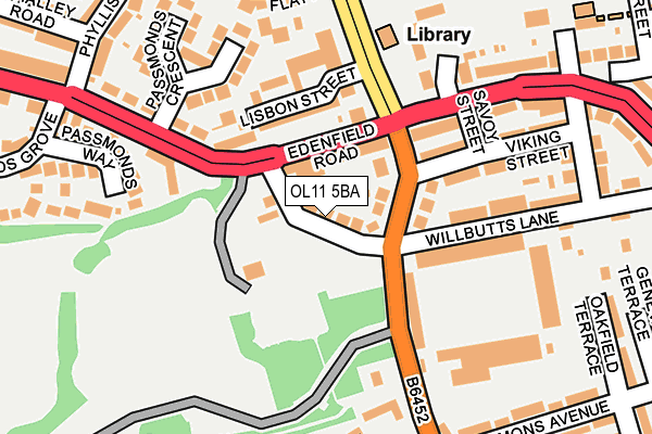 OL11 5BA map - OS OpenMap – Local (Ordnance Survey)