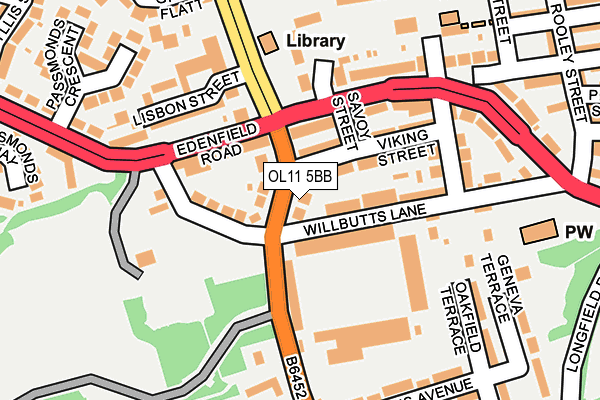 OL11 5BB map - OS OpenMap – Local (Ordnance Survey)