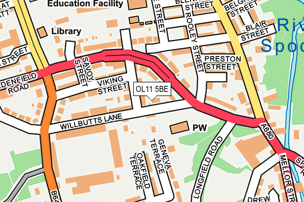 OL11 5BE map - OS OpenMap – Local (Ordnance Survey)