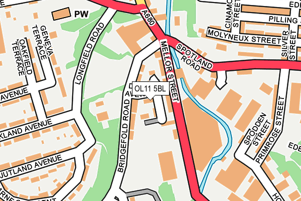 OL11 5BL map - OS OpenMap – Local (Ordnance Survey)
