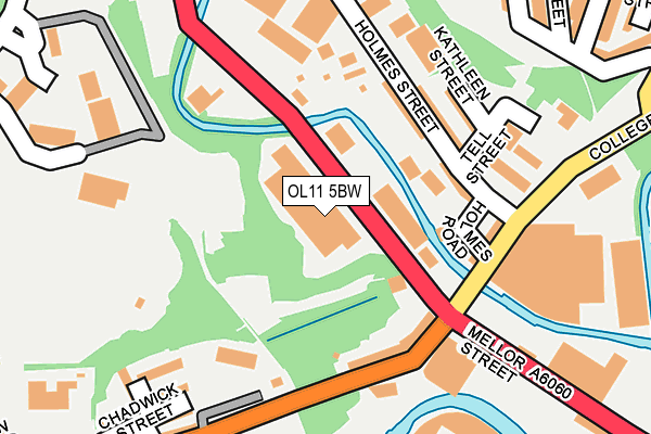 OL11 5BW map - OS OpenMap – Local (Ordnance Survey)