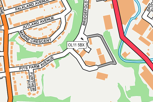 OL11 5BX map - OS OpenMap – Local (Ordnance Survey)