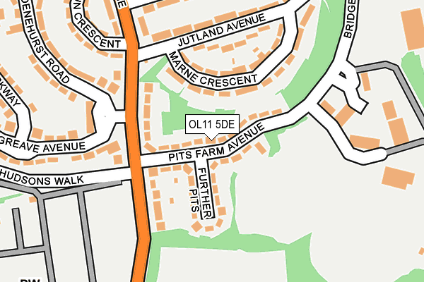 OL11 5DE map - OS OpenMap – Local (Ordnance Survey)