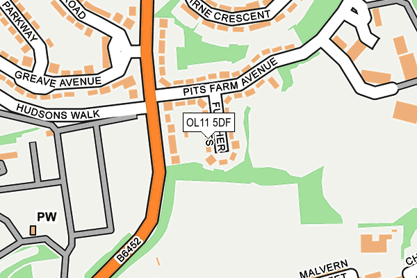 OL11 5DF map - OS OpenMap – Local (Ordnance Survey)