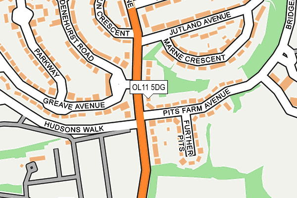 OL11 5DG map - OS OpenMap – Local (Ordnance Survey)