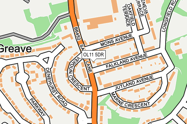 OL11 5DR map - OS OpenMap – Local (Ordnance Survey)