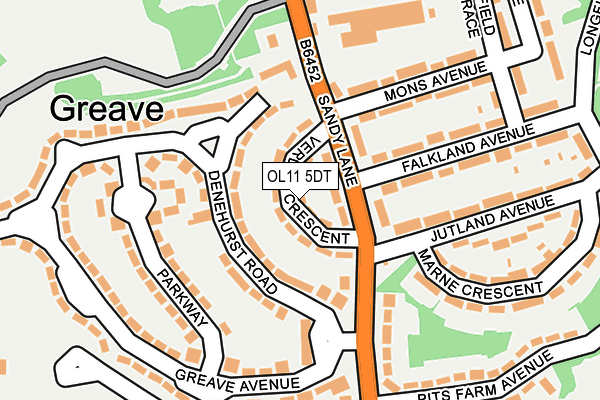 OL11 5DT map - OS OpenMap – Local (Ordnance Survey)