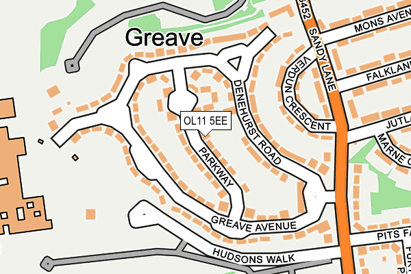 OL11 5EE map - OS OpenMap – Local (Ordnance Survey)