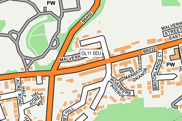 OL11 5EU map - OS OpenMap – Local (Ordnance Survey)