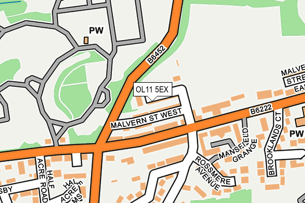 OL11 5EX map - OS OpenMap – Local (Ordnance Survey)