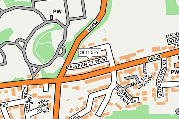 OL11 5EY map - OS OpenMap – Local (Ordnance Survey)