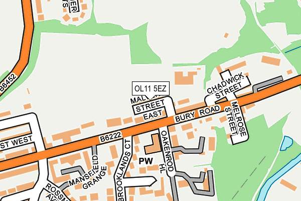 OL11 5EZ map - OS OpenMap – Local (Ordnance Survey)